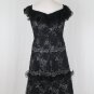 Claire Dickson Boutique Embellished Black Lace Tiered Dress New with tags 8