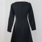 Badgley Mischka Vintage Black Long Sleeve Deep V Neck Godet Dress 4