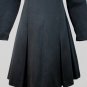 Badgley Mischka Vintage Black Long Sleeve Deep V Neck Godet Dress 4