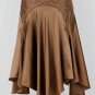 ADRIANNA PAPELL Beaded Bronze Silk Charmeuse Flapper Gatsby dress Gown 6