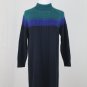 Shoshanna Blue Wool and Mohair Blend Turtleneck Sweater Dress NEW M