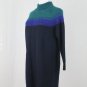 Shoshanna Blue Wool and Mohair Blend Turtleneck Sweater Dress NEW M