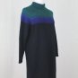 Shoshanna Blue Wool and Mohair Blend Turtleneck Sweater Dress NEW M