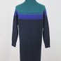 Shoshanna Blue Wool and Mohair Blend Turtleneck Sweater Dress NEW M