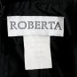 ROBERTA Vintage Long Black Velvet Embellished Tuxedo Halter Gown Gothic 1990's 4