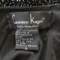 Lawrence Kazar 1940's Inspired Glass Beaded Black Silk 3/4 Sleeve V-Neck Top S