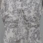Adrianna Papell Vintage Long Gray & White Floral Silk 1930's Bias Cut Dress 12