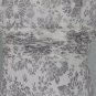Adrianna Papell Vintage Long Gray & White Floral Silk 1930's Bias Cut Dress 12