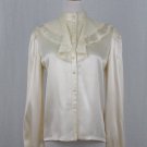 Vintage Jessica's Gunnies Gunne Sax Ivory Satin & Lace Victorian Blouse 7 S NEW