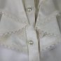 Vintage Jessica's Gunnies Gunne Sax Ivory Satin & Lace Victorian Blouse 7 S NEW