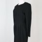 LAURA ASHLEY Black Wool Long Sleeved Sheath Dress Made in England USA Sz 4