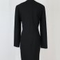 LAURA ASHLEY Black Wool Long Sleeved Sheath Dress Made in England USA Sz 4