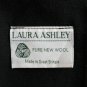 LAURA ASHLEY Black Wool Long Sleeved Sheath Dress Made in England USA Sz 4