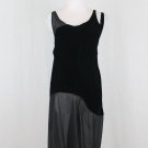 COTELAC Paris Black Silk Velvet and Chiffon Sleeveless Flapper Dress