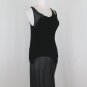 COTELAC Paris Black Silk Velvet and Chiffon Sleeveless Flapper Dress