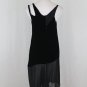 COTELAC Paris Black Silk Velvet and Chiffon Sleeveless Flapper Dress