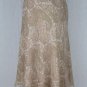 Lauren by Ralph Lauren Blush Beige Paisley Bias Cut Silk Skirt S