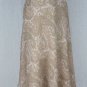 Lauren by Ralph Lauren Blush Beige Paisley Bias Cut Silk Skirt S