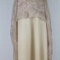 Lauren by Ralph Lauren Blush Beige Paisley Bias Cut Silk Skirt S