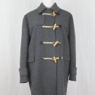 Vintage Traditional Women's Loden Wool Duffle Coat Gray Made in Austria M L 20