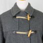 Vintage Traditional Women's Loden Wool Duffle Coat Gray Made in Austria M L 20