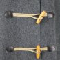 Vintage Traditional Women's Loden Wool Duffle Coat Gray Made in Austria M L 20