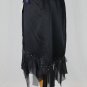 Adrianna Papell Beaded Black Satin Lace & Silk 1920's Inspired Skirt NWT 6