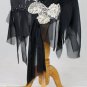 Adrianna Papell Beaded Black Satin Lace & Silk 1920's Inspired Skirt NWT 6
