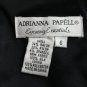 Adrianna Papell Beaded Black Satin Lace & Silk 1920's Inspired Skirt NWT 6