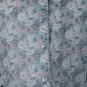 Vintage Liberty London Pastel Blue Floral Print Mid Calf Dress S