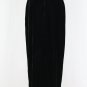 Vintage Norma Kamali Long Black Velvet High Waist Evening Skirt Made in USA S 6