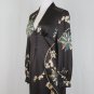 Trina Turk 100% silk 1930's 40's Inspired Print Long sleeved Dress Espresso 0