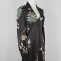 Trina Turk 100% silk 1930's 40's Inspired Print Long sleeved Dress Espresso 0