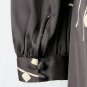 Trina Turk 100% silk 1930's 40's Inspired Print Long sleeved Dress Espresso 0