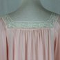 Vintage Gossard Artemis Long Peachy Pink Victorian Inspired Nylon Nightown M