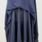 Adrianna Papell Boutique Beaded Navy Blue Silk Halter Dress With Ruffled Trim 6