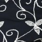 Hairston Roberson Camisa Embroidered Black & White Poet Shirt Blouse Size Large