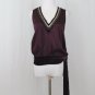 Moda International Beaded Burgundy Silk & Silk Velvet Top 20's Flapper Gatsby XS