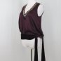 Moda International Beaded Burgundy Silk & Silk Velvet Top 20's Flapper Gatsby XS