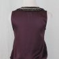 Moda International Beaded Burgundy Silk & Silk Velvet Top 20's Flapper Gatsby XS