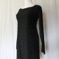 CALYPSO St. Barth Sheer Beaded Black Silk Long Sleeve Dress and Slip XS