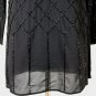 CALYPSO St. Barth Sheer Beaded Black Silk Long Sleeve Dress and Slip XS