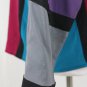 Vintage Jack Mulqueen Silk Dolman Sleeve Colorblock Long Sleeve Blouse Medium