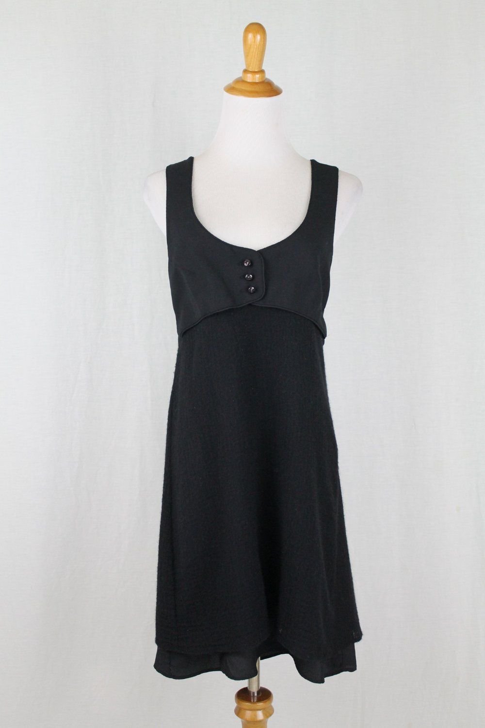 Alexander Wang Sleeveless Black Wool & Angora Shift Dress Pinafore Jumper 2
