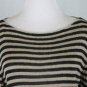 Ralph Lauren Lauren Beige and Black Striped Boat Neck Linen Tunic Sweater M