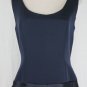 Roland Nivelais Horizontal Pleat Sleeveless Midnight Blue Silk Ball Gown 8 $5800