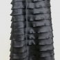Roland Nivelais Horizontal Pleat Sleeveless Midnight Blue Silk Ball Gown 8 $5800