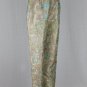 BADGLEY MISCHKA Couture Silk Brocade Cigarette Pants Pastel Green, Pink & Gold 2