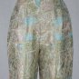 BADGLEY MISCHKA Couture Silk Brocade Cigarette Pants Pastel Green, Pink & Gold 2