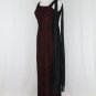 Nicole Miller Collection Long Burgundy and Black Velvet Evening Gown 4